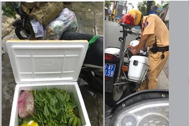 CSGT làm việc với người đăng Facebook 'bị phạt vì đi nhận thùng rau'