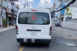 Một xe cứu thương giả từng bị xử phạt tại TP.HCM.