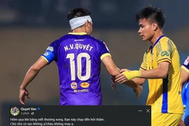 Dòng trạng thái dễ thương của Văn Quyết trên Facebook