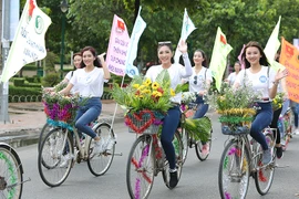 Dàn ứng viên hoa hậu gây 'náo động' phố biển