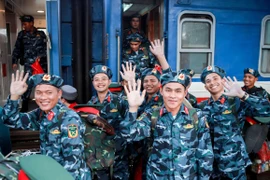 Nụ cười rạng rỡ của hơn 1.000 chiến sĩ A50 Bộ Quốc phòng khi đến miền Nam 