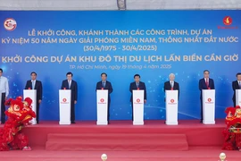 Chùm ảnh: Phó Thủ tướng Nguyễn Chí Dũng dự khởi công khu đô thị du lịch lấn biển Cần Giờ