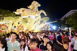 Hàng nghìn người đổ về đường hoa Nguyễn Huệ trong đêm khai mạc 