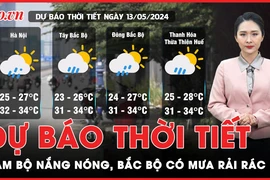Dự báo thời tiết 13-5: Nam Bộ nắng gay gắt, Bắc Bộ có mưa rào rải rác tại nhiều khu vực
