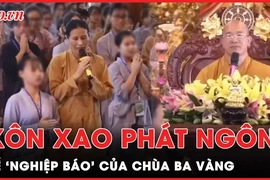 Xôn xao phát ngôn về ‘nghiệp báo’ trong khóa tu mùa hè của học sinh ở Chùa Ba Vàng
