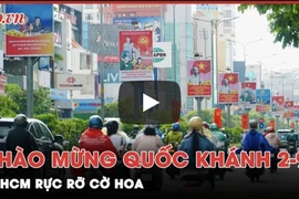 Chào mừng 79 năm Cách mạng Tháng Tám và Quốc khánh 2-9: TP.HCM rực rỡ cờ hoa