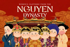 Chàng trai minh họa cổ phục Việt thời Nguyễn bằng nét vẽ chibi