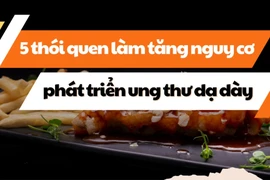 5 thói quen làm tăng nguy cơ phát triển ung thư dạ dày