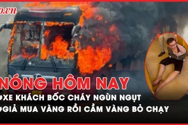 Nóng hôm nay : Lại cướp tiệm vàng ở Bình Dương; Xe khách bốc cháy ngùn ngụt khi qua đèo