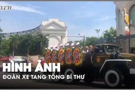 Linh xa đưa TBT Nguyễn Phú Trọng qua các tuyến đường ở Hà Nội