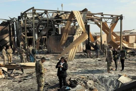 Căn cứ Ayn al-Asad của Mỹ tại Iraq sau vụ không kích của Iran.