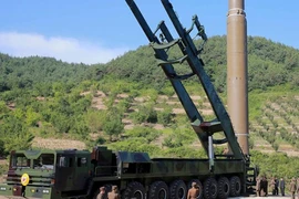 Tên lửa Hwasong-14 của Triều Tiên.