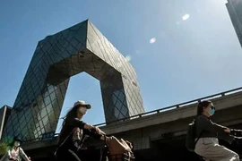Trụ sở của CCTV tại Bắc Kinh (Trung Quốc). Ảnh: NICOLAS ASFOURI/AFP