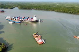 Yêu cầu làm sạch đường bờ sau vụ va chạm giữa 2 tàu tại sông Lòng Tàu