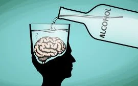Lạm dụng rượu bia gây teo não, mất trí nhớ
