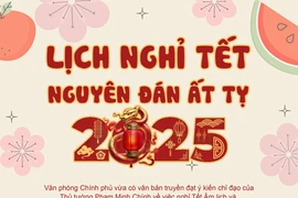 Infographic: Lịch nghỉ Tết Nguyên đán Ất Tỵ