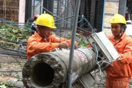 EVN nói gì về cột điện “không lõi thép” gãy hàng loạt do mưa bão?