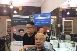 Hà Nội: Cắt kiểu tóc Donal Trump và Kim Jong Un miễn phí