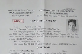 Truy nã 'đại ca' cầm đầu vụ chém bị thương bảo vệ dân phố