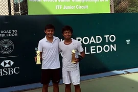 Hoàng Nam vô địch đôi Giải quần vợt Asian Closed Junior