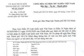 Thông báo Sở Tư pháp thôi quốc tịch Việt Nam của Nguyễn In Su
