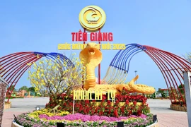 Đường Hoa Xuân Tiền Giang: Điểm đến hấp dẫn phục vụ nhân dân vui xuân, đón tết
