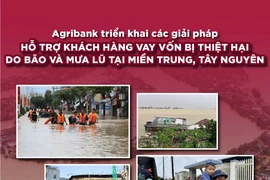 Agribank giảm tới 2%/năm lãi vay hỗ trợ khách hàng bị ảnh hưởng bởi bão số 12, 13 và mưa lũ