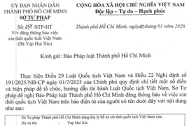 Thông báo Sở Tư pháp thôi quốc tịch Việt Nam của Yap Hui Xin