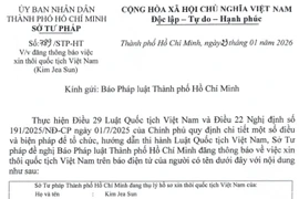 Sở Tư pháp thông báo thôi quốc tịch Việt Nam của Kim Jea Sun