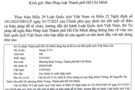 Sở Tư pháp thông báo thôi quốc tịch Việt Nam của Hong Vi Vi