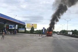 Hiện trường vụ cháy. Ảnh: A.K