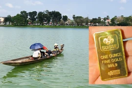 Tìm thấy 2 cây vàng của người dân đánh rơi xuống sông Hương