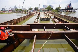 Nhộn nhịp công trường nhà ga metro ngầm Ba Son