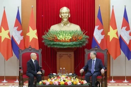 Tổng Bí thư Tô Lâm hội kiến với Quốc vương Campuchia Norodom Sihamoni