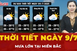 Dự báo thời tiết ngày 9-7: Miền Bắc đón đợt mưa lớn kéo dài