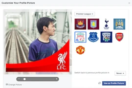 Cách chèn ảnh đội bóng yêu thích vào hình đại diện Facebook 