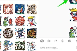 Nhắn tin chúc tết trên Facebook bằng sticker độc đáo