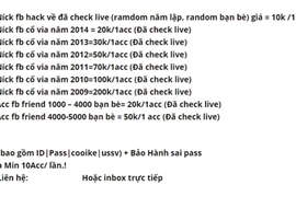 Tài khoản Facebook được rao bán công khai