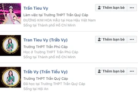 Nhiều Facebook giả mạo tân hoa hậu Trần Tiểu Vy