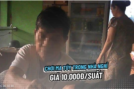 Video: Nhà nghỉ thu 1 suất 10.000 đồng để cho sử dụng ma túy