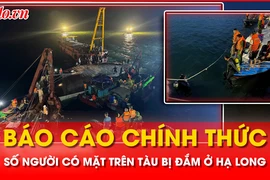 Báo cáo về vụ tàu đắm ở Vịnh Hạ Long: 49 người gặp nạn
