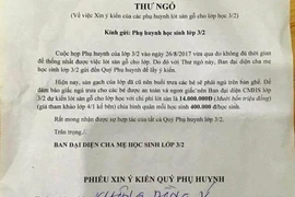 Chấm dứt lợi dụng hội phụ huynh để thu tiền 