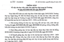3 trường ĐH tại TP.HCM tiếp tục cho SV nghỉ vì dịch COVID-19