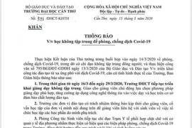 Trường ĐH bất ngờ hủy lịch học sau một ngày thông báo đến SV