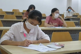 Thí sinh thi đánh giá năng lực ngày 30-8 vừa qua. Ảnh: PA