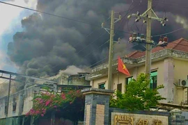 TP.HCM: Cháy lớn tại công ty trong KCN Đại Đăng