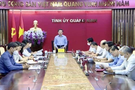 Ông Nguyễn Xuân Ký, Ủy viên Ban Chấp hành Trung ương Đảng, Bí thư Tỉnh ủy, Chủ tịch HĐND tỉnh Quảng Ninh, chủ trì cuộc họp. 