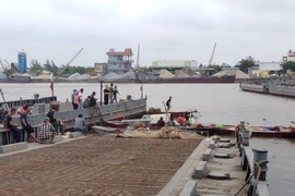 Bị tàu 3.000 tấn va vào, nhân viên cầu phao rơi xuống sông mất tích