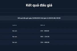 1 biển số ô tô đẹp ở TP.HCM được mua với giá gần 5 tỉ đồng