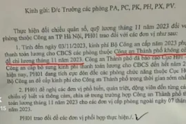 Công an TP Hà Nội đã chi trả đầy đủ lương cho cán bộ, chiến sỹ 